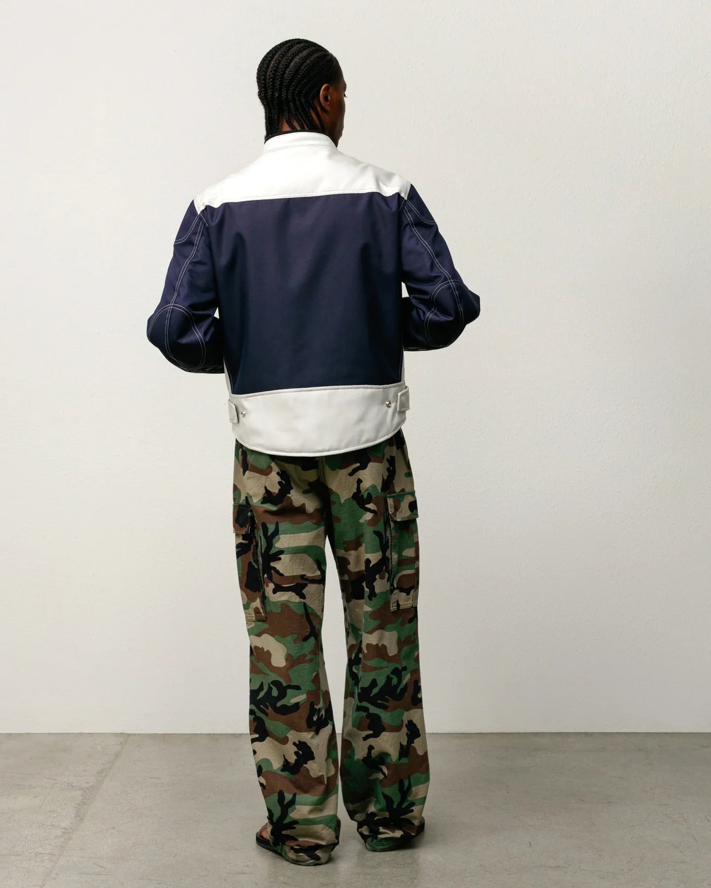 STUSSY MOTO JACKET NAVY