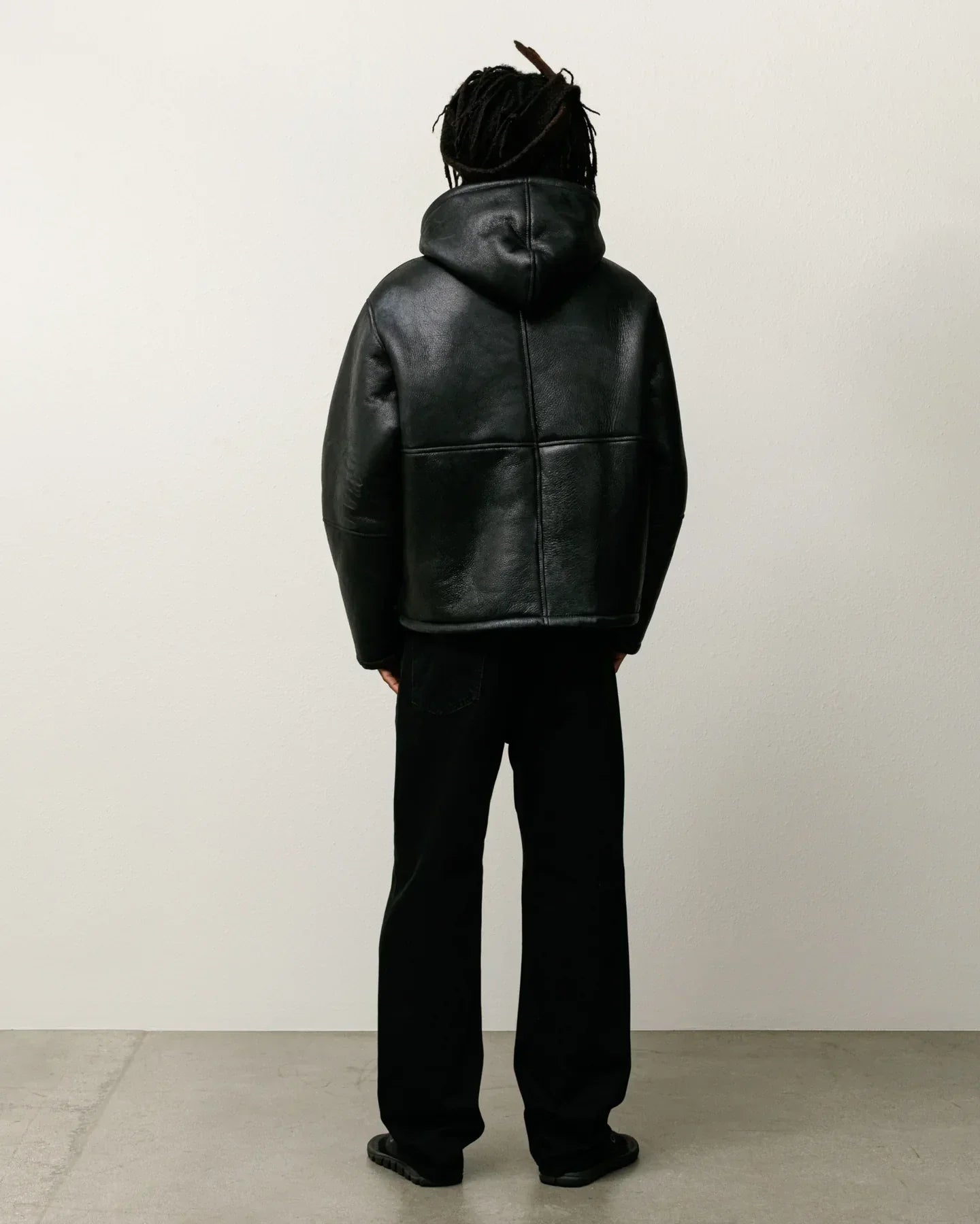 STUSSY SHEARLING HOODED JACKET