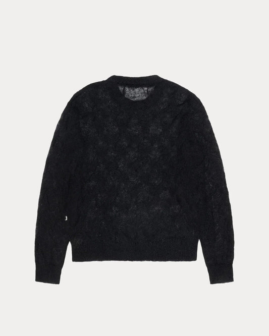STUSSY LOOSE KNIT CROSS CABLE SWEATER
