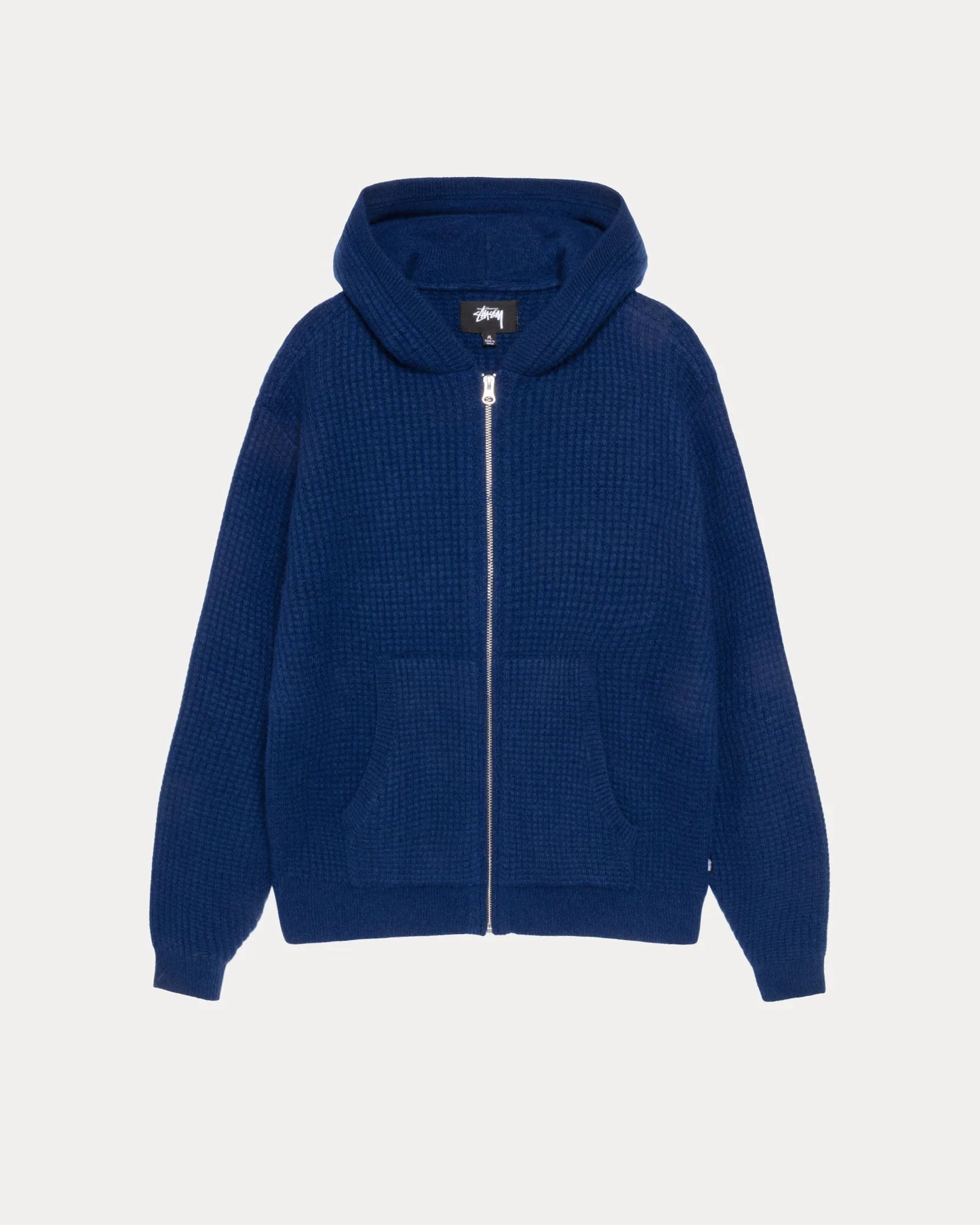 STUSSY WAFFLE CASHMERE ZIP HOODIE