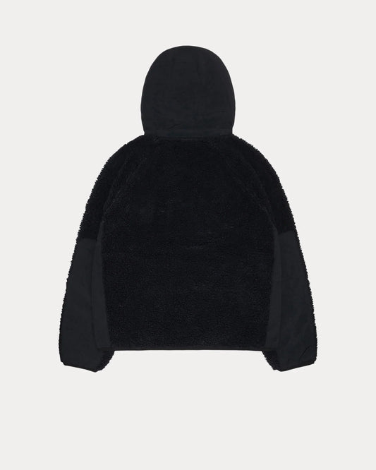 STUSSY SHERPA PANELED HOODED JACKET