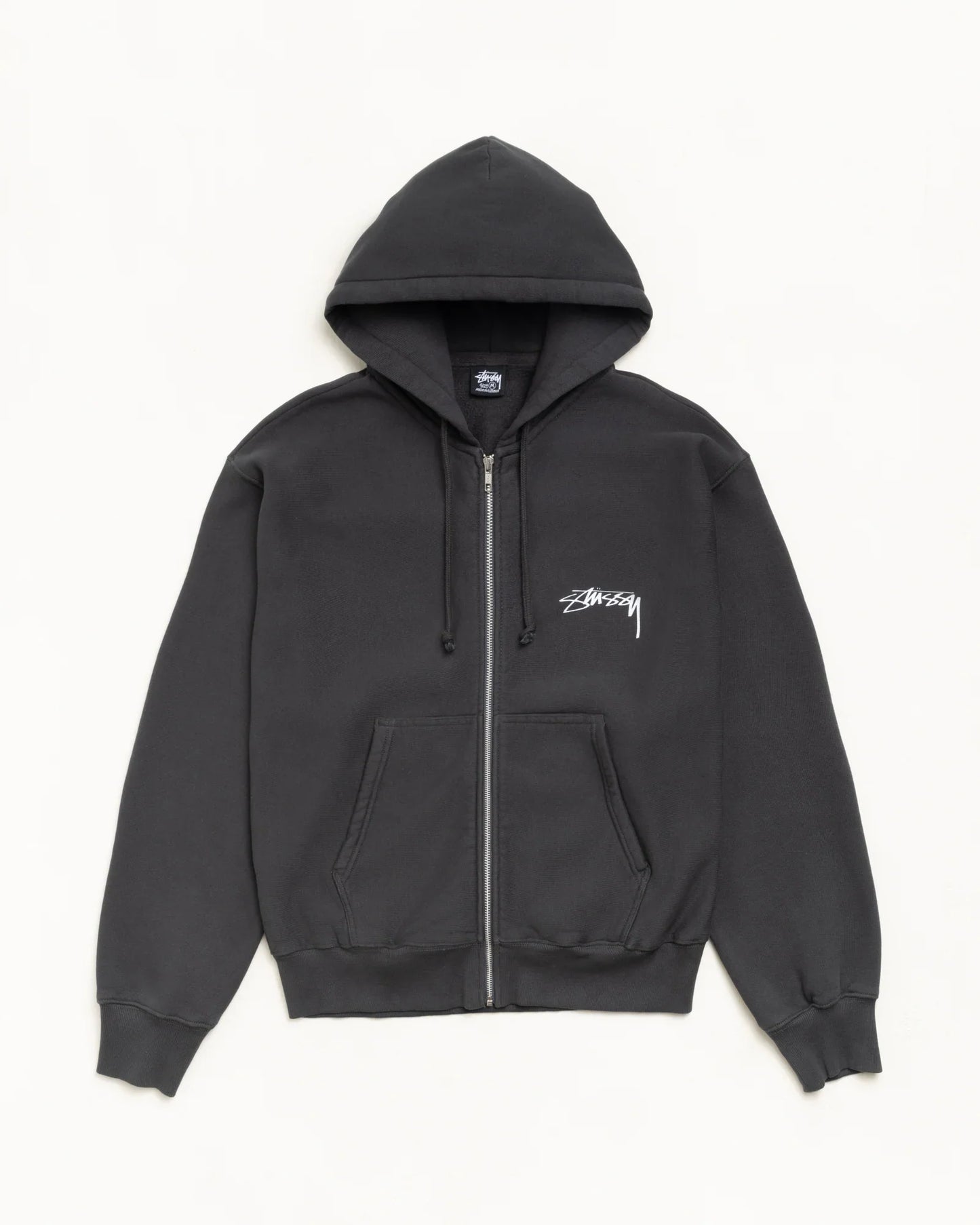 STUSSY SKATE STACK ZIP HOODIE PIGMENT DYED