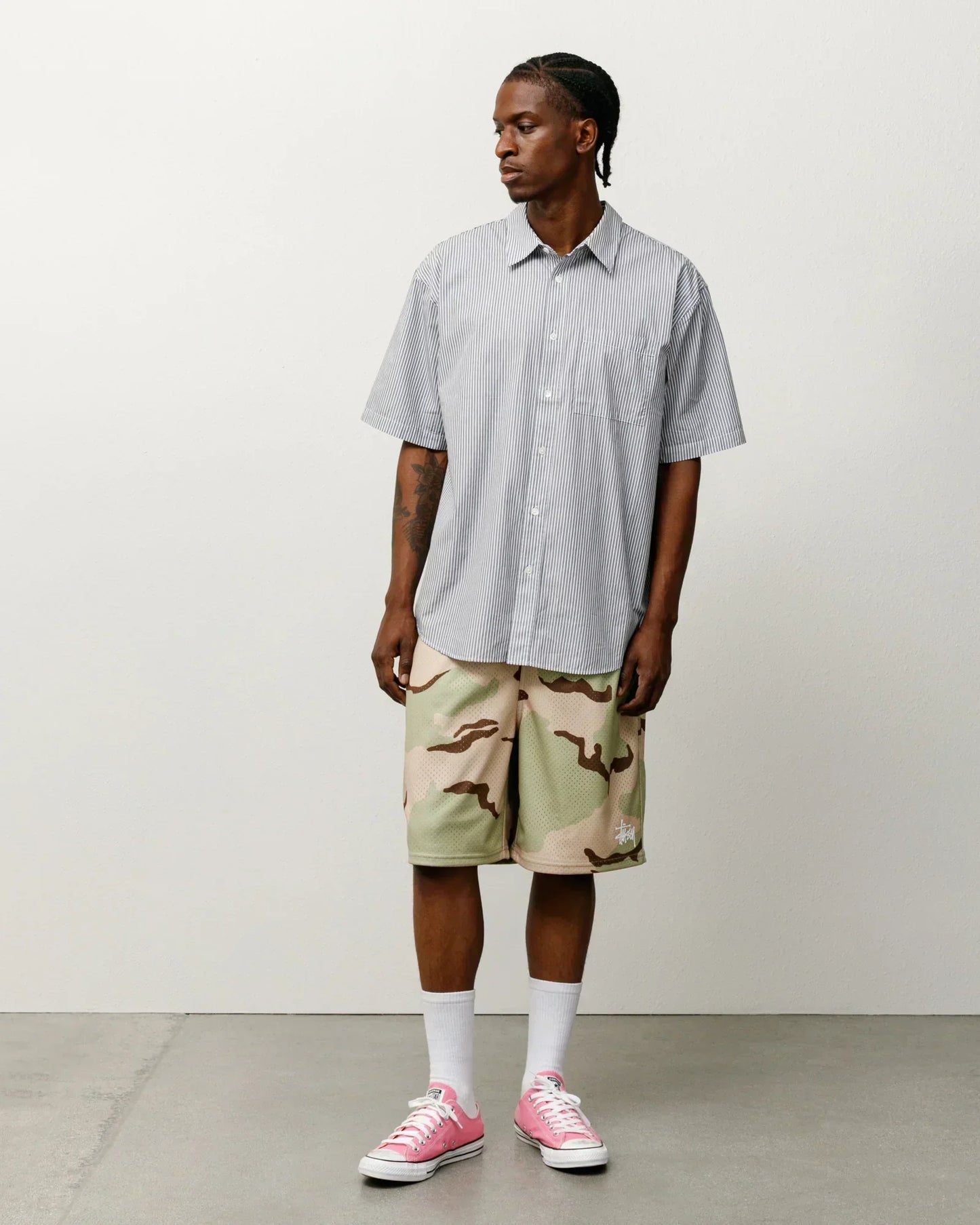 Stussy Boxy SS Shirt 8 Ball Stripe