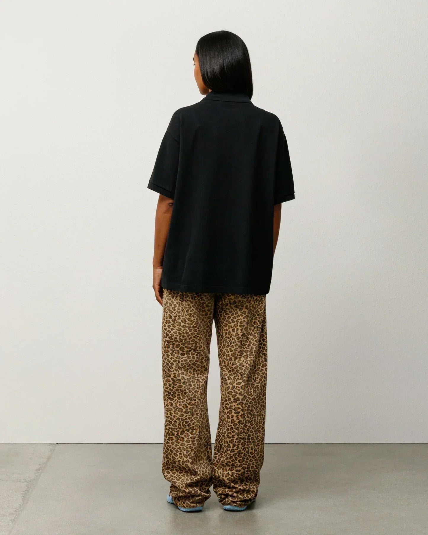 STUSSY CLASSIC PIQUE POLO BLACK