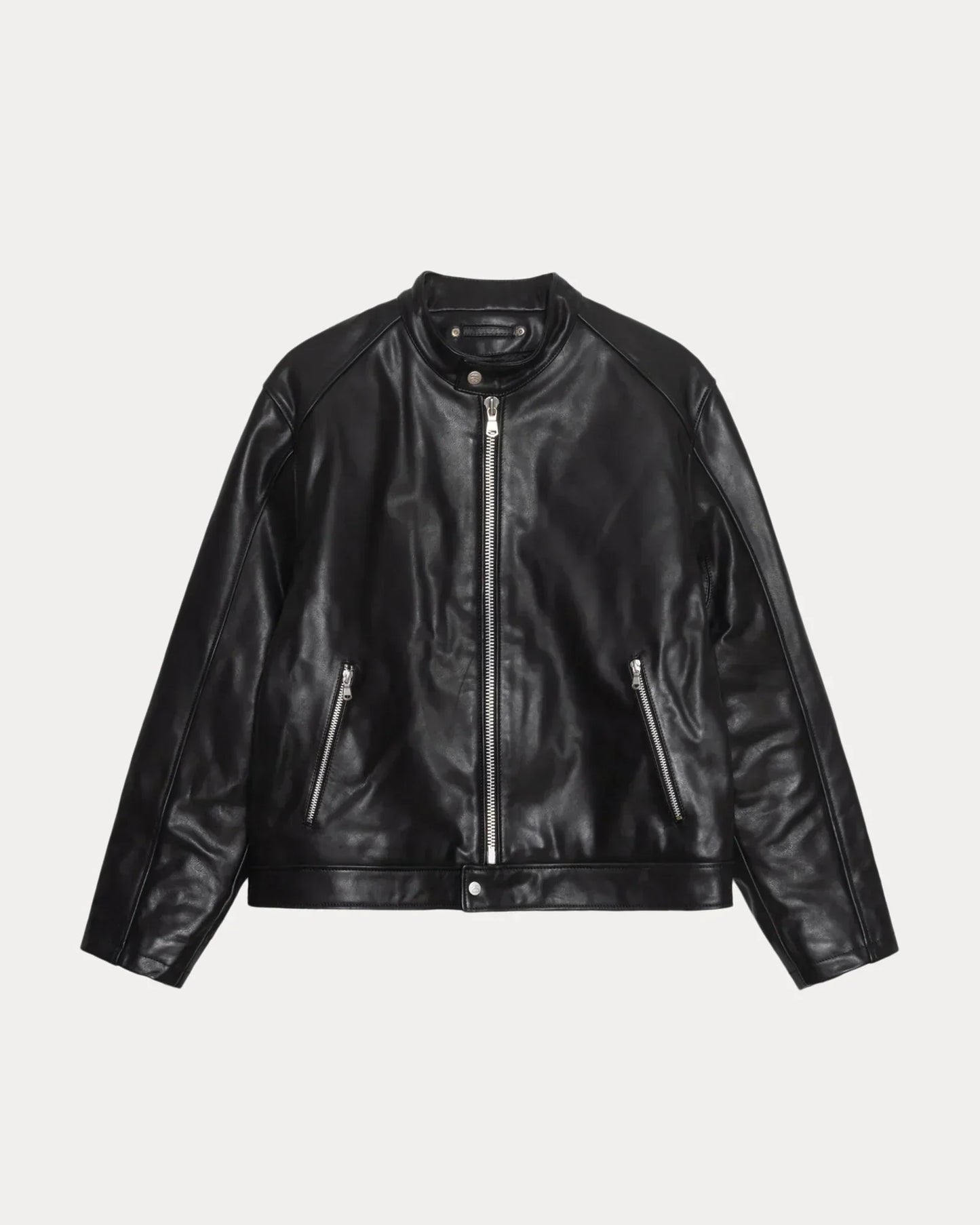STUSSY CAFE RACER LEATHER JACKET