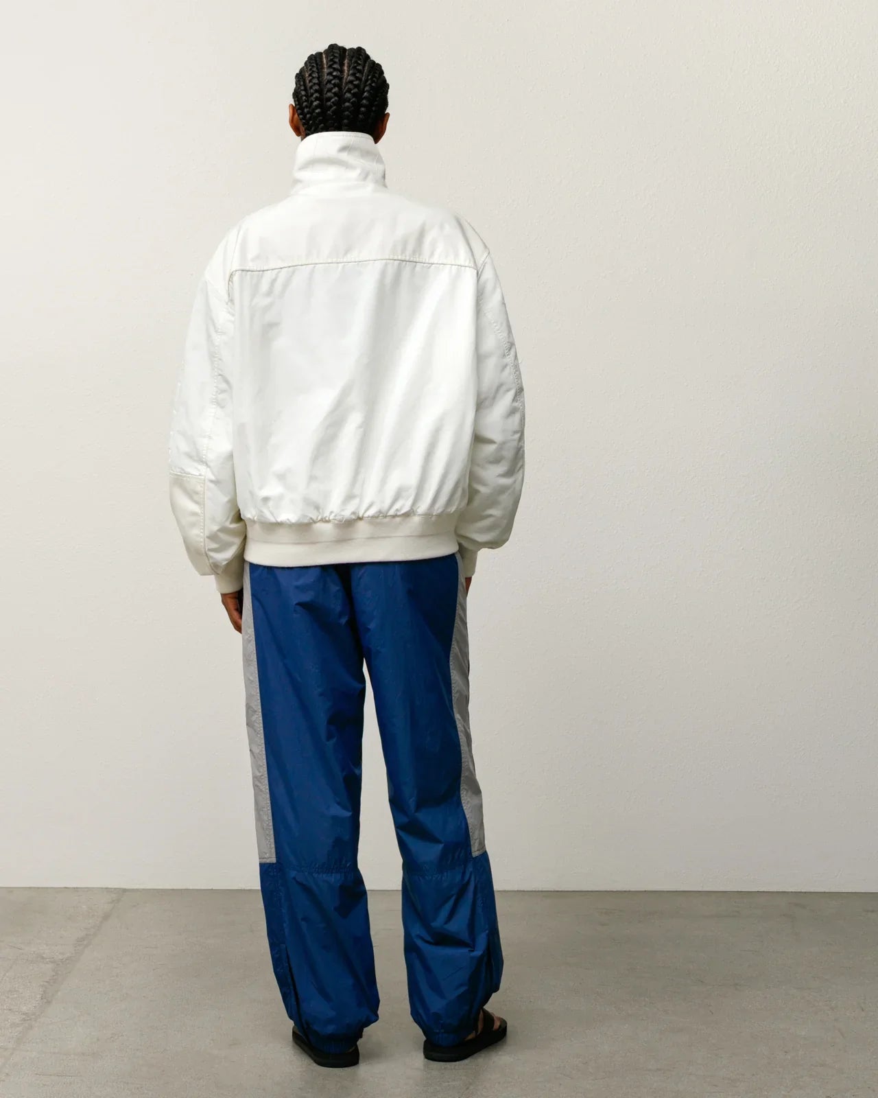 STUSSY MOCK NECK FLIGHT BOMBER WHITE