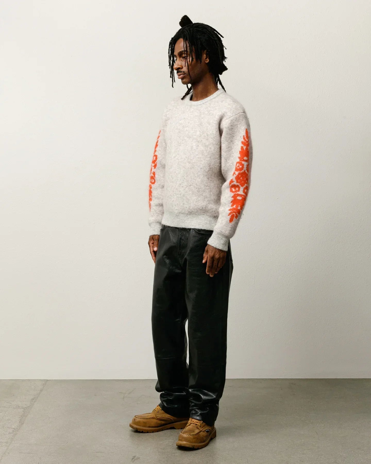 STUSSY MOHAIR FLOWER SWEATER