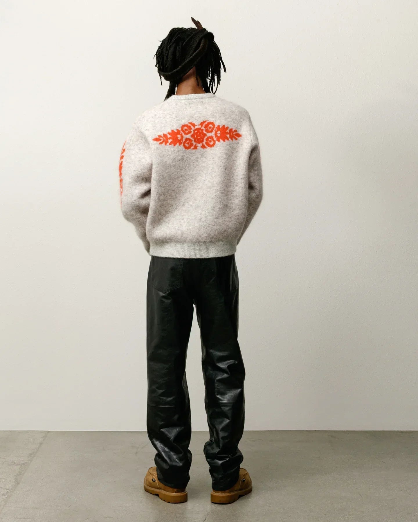STUSSY MOHAIR FLOWER SWEATER