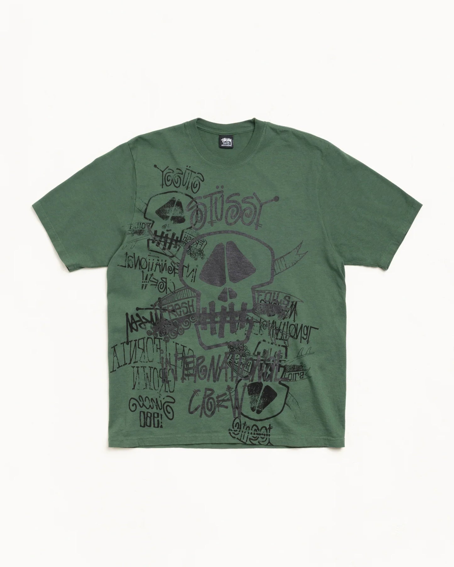 STUSSY SKULLS TEE PIGMENT DYED