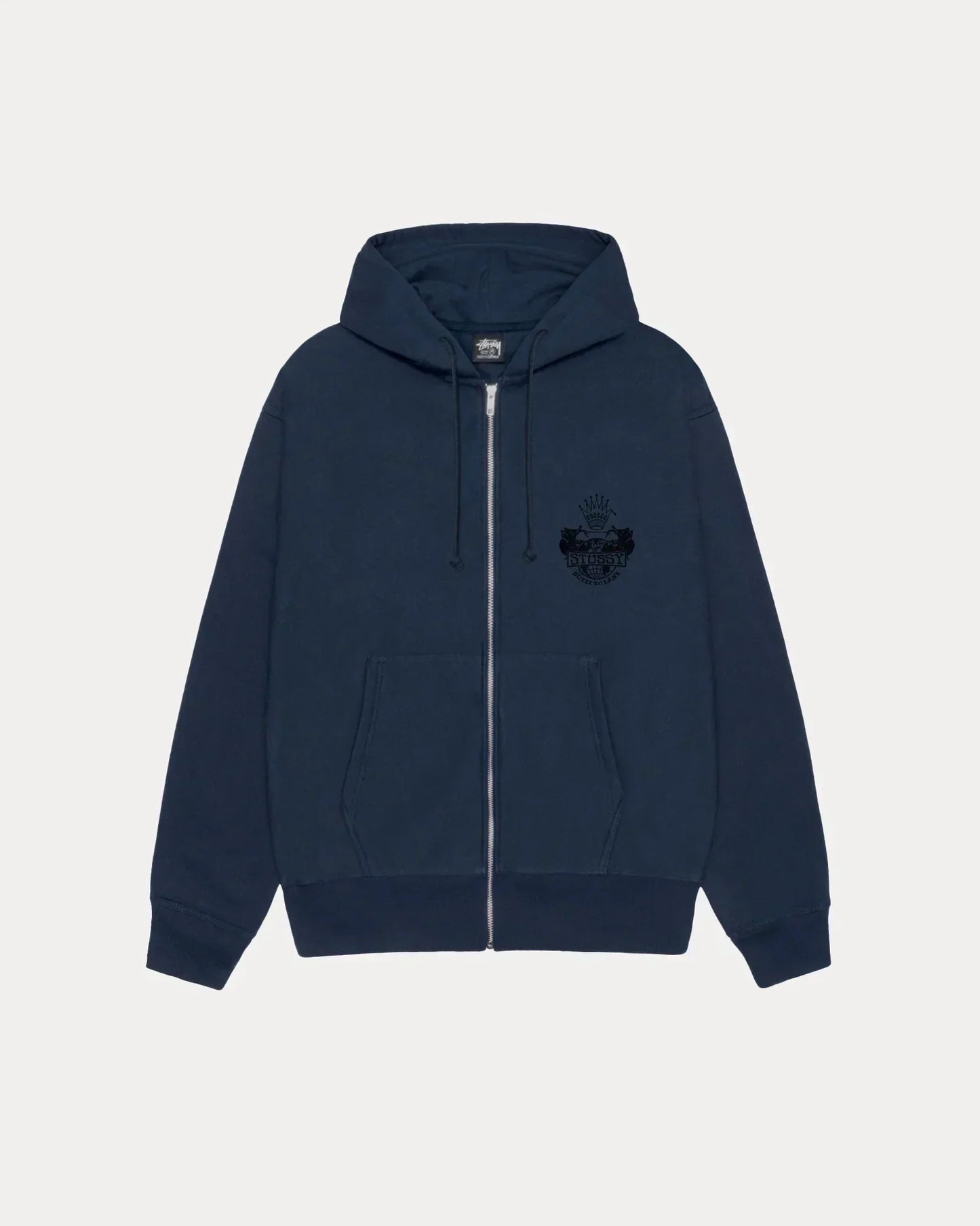 STUSSY BUILT TO LAST ZIP HOODIE