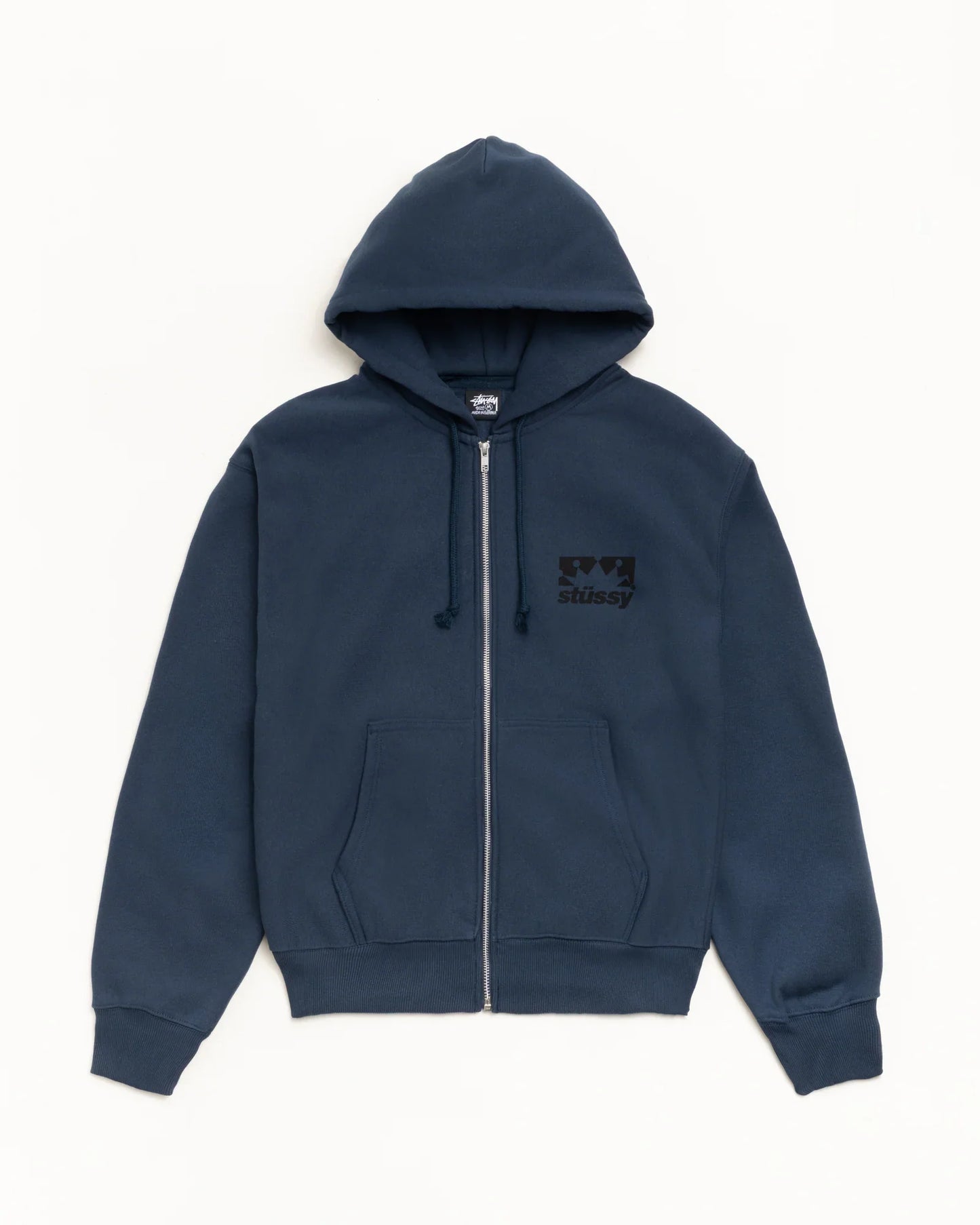STUSSY BOX CROWN ZIP HOODIE
